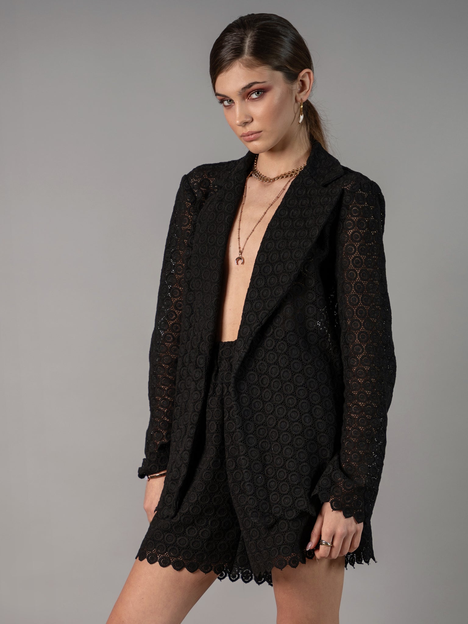 Black Lace Blazer