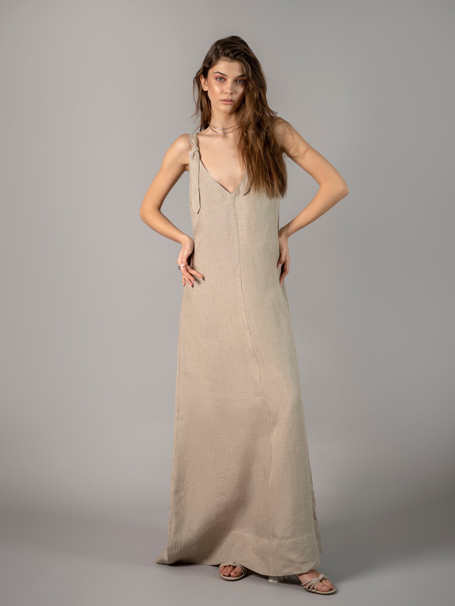 Beige Long Dress