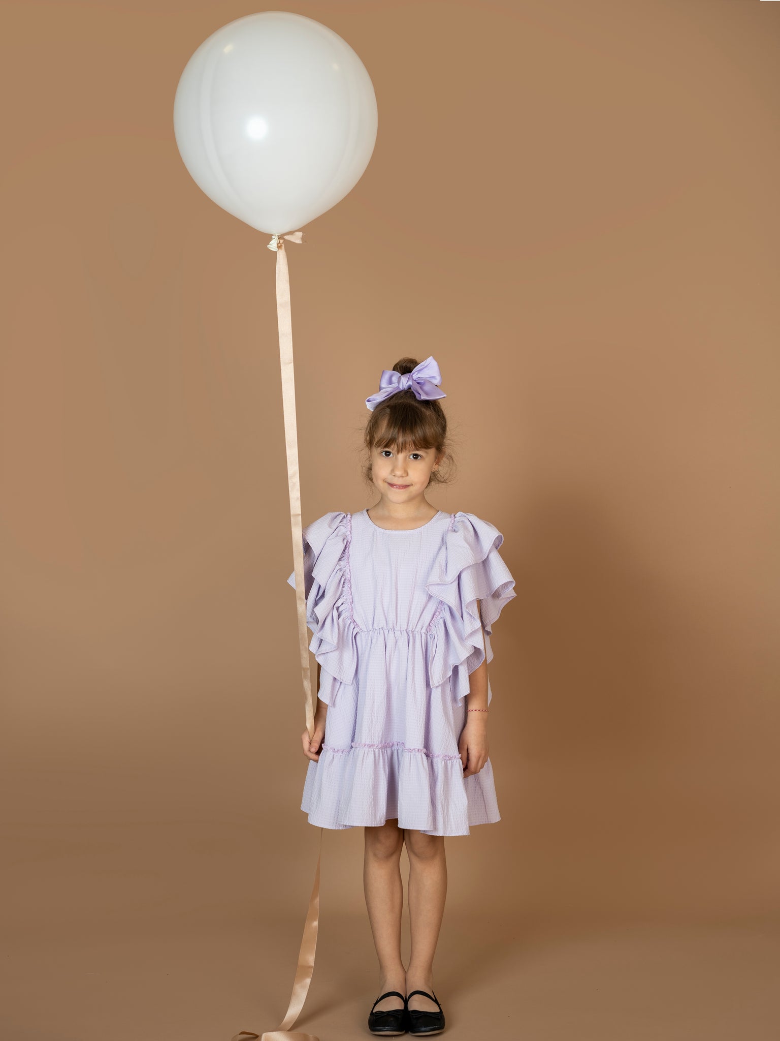 Purple Matching Kids Dress