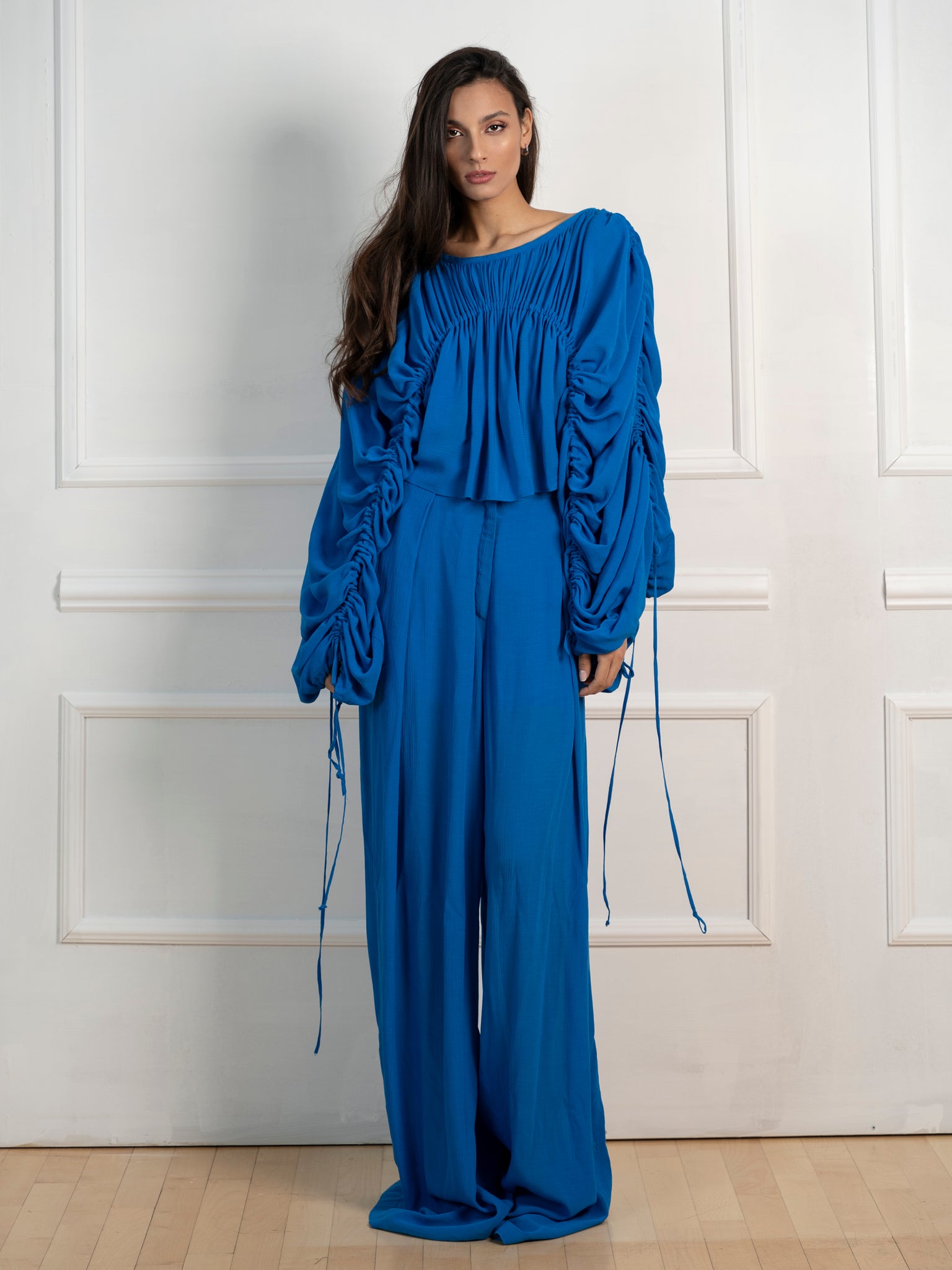 Blue Palazzo Trousers