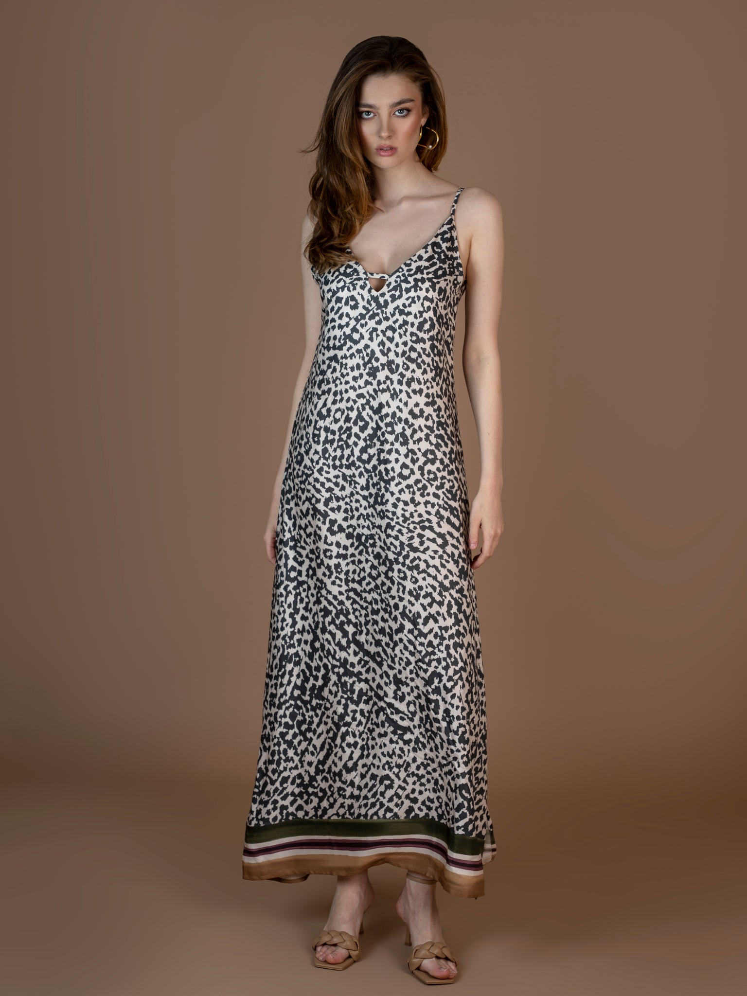 White Printed Long Dress